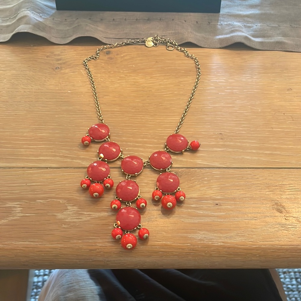 Jcrew necklace- Red and gold.